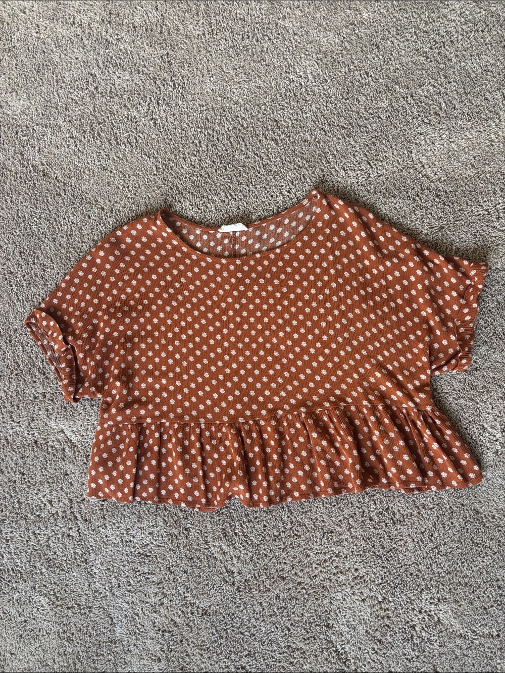 Altar'd State Rust Floral Top Women’s Medium